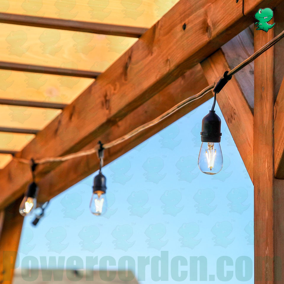 Lighting System LED Outdoor Weatherproof Commercial Grade String Lights WeatherTite Technology 2 watt LED Bulbs Included