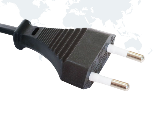 Korea Power Cords, KSC 8305 Plug, Type C, 2 Poles, KC Certified