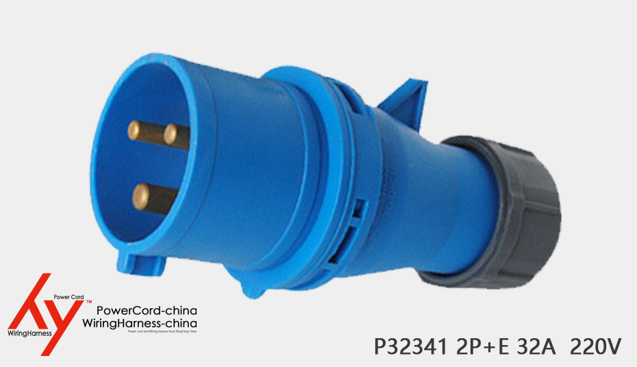 Industrial Power Cord 16A 250V IEC 60309 P32341-32A-220V-2P-E